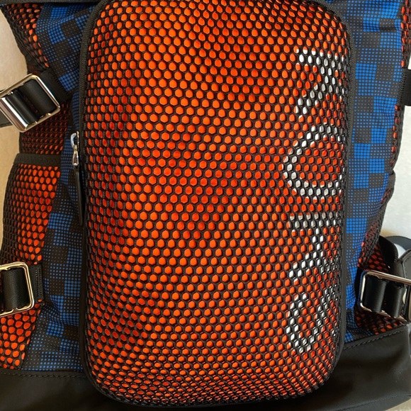 SOLD! NWT Michael Kors Kent Roll Top Mesh Backpack - Picture 6 of 15